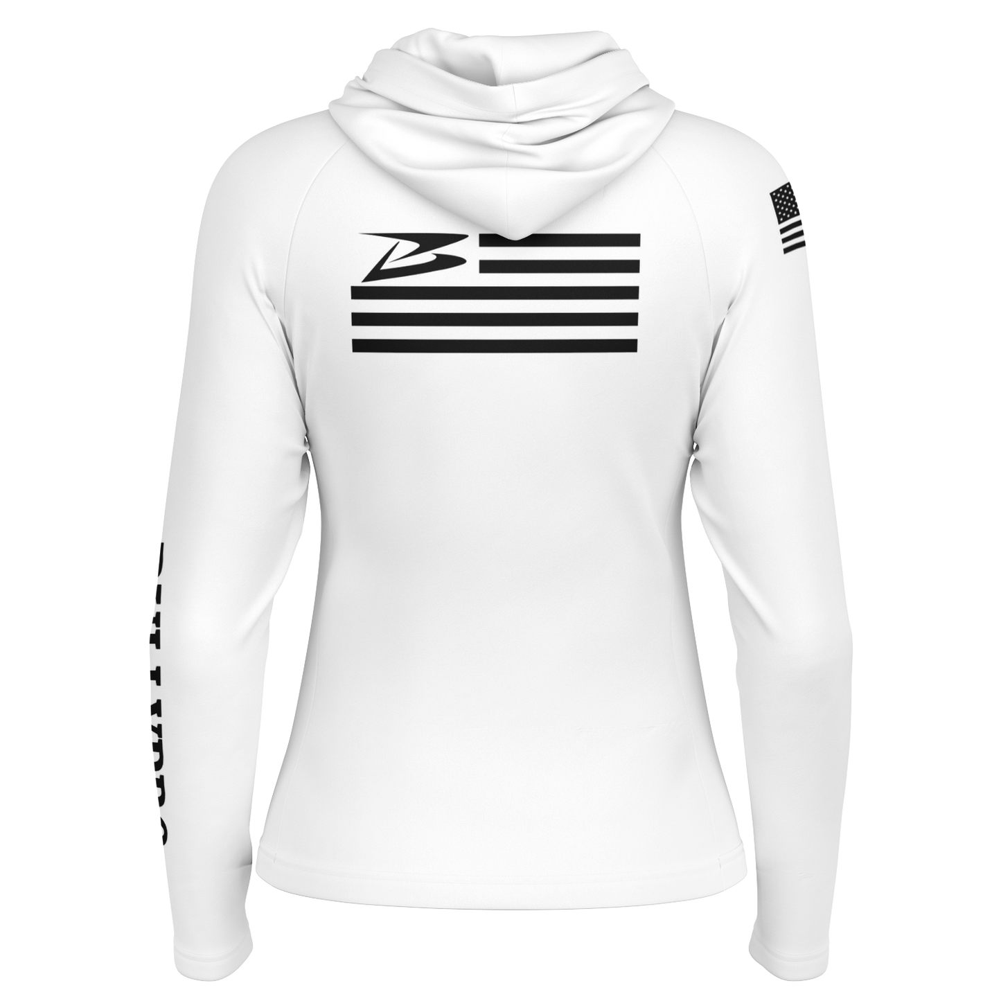 BullyPro | White | Women's Long Sleeve Hooded Performance Shirt - BullyTrend