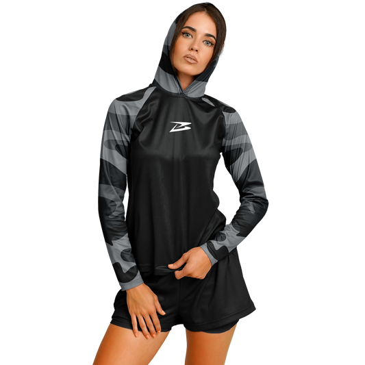 Boulder | Women's Long Sleeve Hooded Performance Shirt - BullyTrend