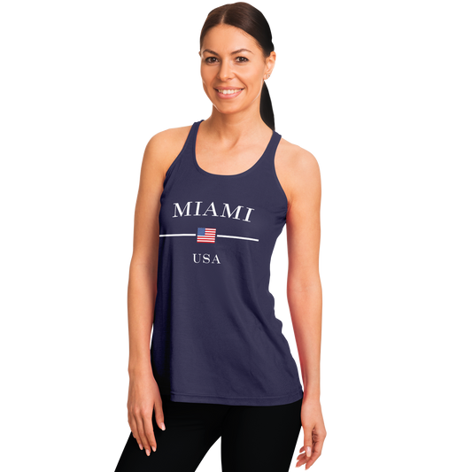 Miami-USA | Women's Flowy Racerback Tank Top - BullyTrend